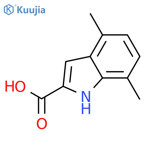4,7-Dimethyl-1H-indole-2-carboxylic Acid structure