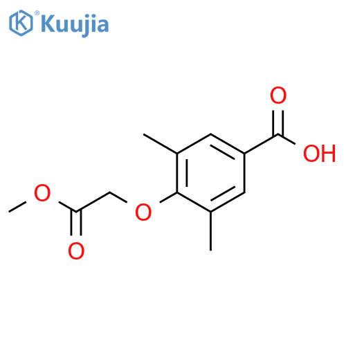 4-(2-methoxy-2-oxoethoxy)-3,5-dimethylbenzoic acid structure