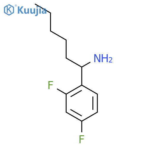 1-(2,4-Difluorophenyl)hexan-1-amine structure