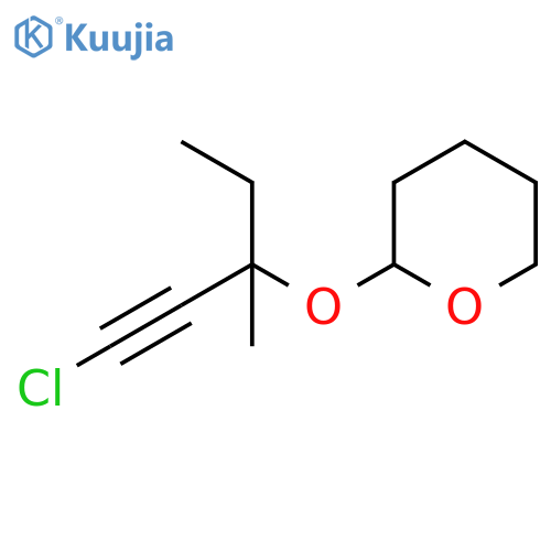2H-Pyran, 2-[(3-chloro-1-ethyl-1-methyl-2-propyn-1-yl)oxy]tetrahydro- structure