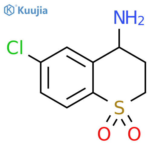 4-amino-6-chloro-3,4-dihydro-2H-1lambda6-benzothiopyran-1,1-dione structure