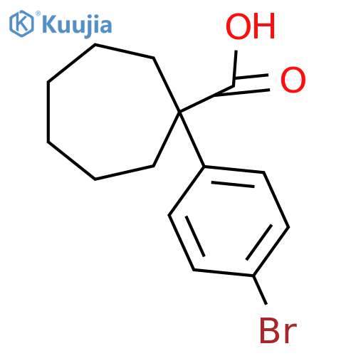 1-(4-Bromophenyl)cycloheptane-1-carboxylic acid structure