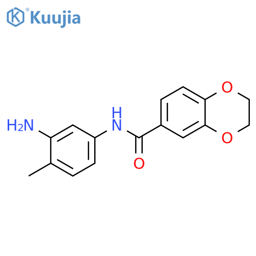 1,4-Benzodioxin-6-carboxamide, N-(3-amino-4-methylphenyl)-2,3-dihydro- structure