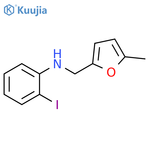 2-iodo-N-(5-methylfuran-2-yl)methylaniline structure