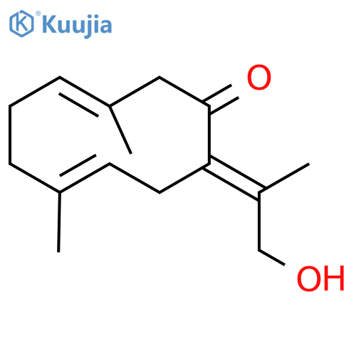 (3E,7E,10E)-10-(1-Hydroxypropan-2-ylidene)-3,7-dimethylcyclodeca-3,7-dien-1-one structure