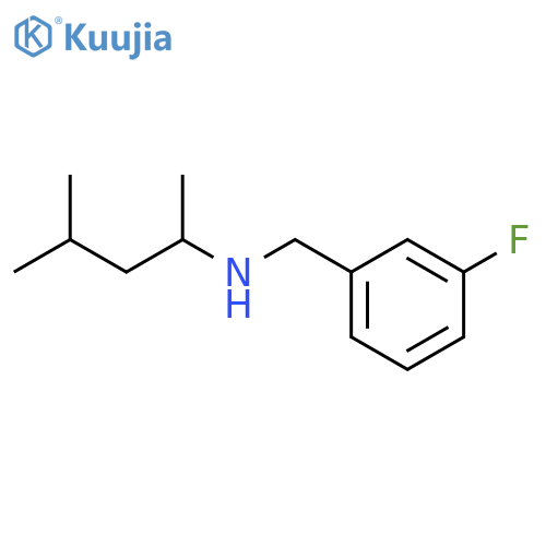 (3-fluorophenyl)methyl(4-methylpentan-2-yl)amine structure