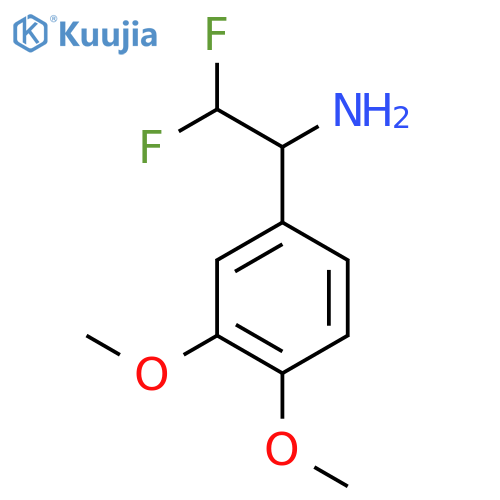 1-(3,4-Dimethoxyphenyl)-2,2-difluoroethan-1-amine structure