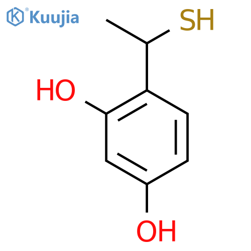 4-(1-sulfanylethyl)benzene-1,3-diol structure