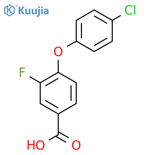 4-(4-Chlorophenoxy)-3-fluorobenzoic acid structure