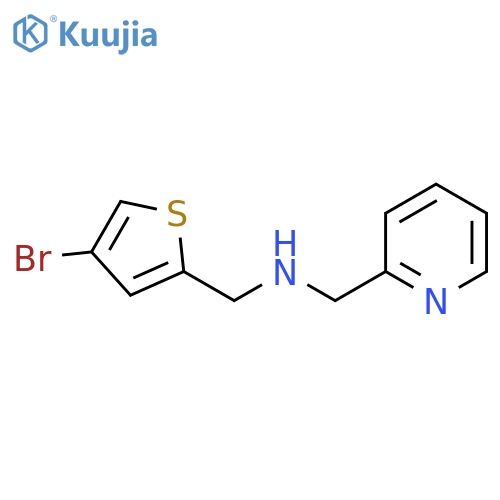 [(4-bromothiophen-2-yl)methyl][(pyridin-2-yl)methyl]amine structure
