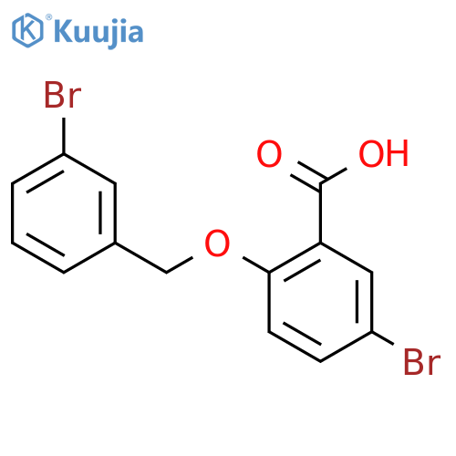 5-Bromo-2-(3-bromobenzyl)oxybenzoic Acid structure