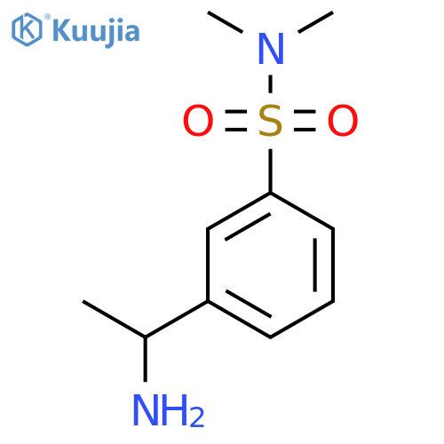3-(1-aminoethyl)-N,N-dimethylbenzene-1-sulfonamide structure
