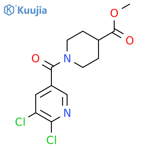 Methyl 1-(5,6-dichloropyridine-3-carbonyl)piperidine-4-carboxylate structure