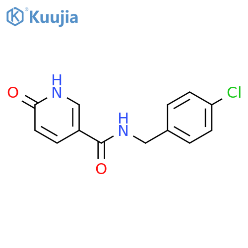 N-[(4-chlorophenyl)methyl]-6-hydroxypyridine-3-carboxamide structure