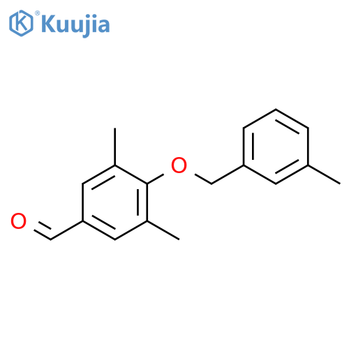 3,5-Dimethyl-4-(3-methylphenyl)methoxybenzaldehyde structure