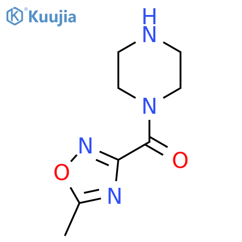 1-(5-Methyl-1,2,4-oxadiazole-3-carbonyl)piperazine structure