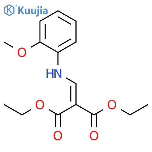 Propanedioic acid,2-[[(2-methoxyphenyl)amino]methylene]-, 1,3-diethyl ester structure