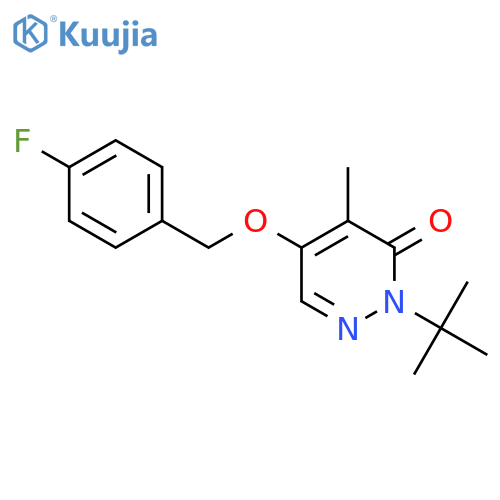 3(2H)-Pyridazinone, 2-(1,1-dimethylethyl)-5-[(4-fluorophenyl)methoxy]-4-methyl- structure