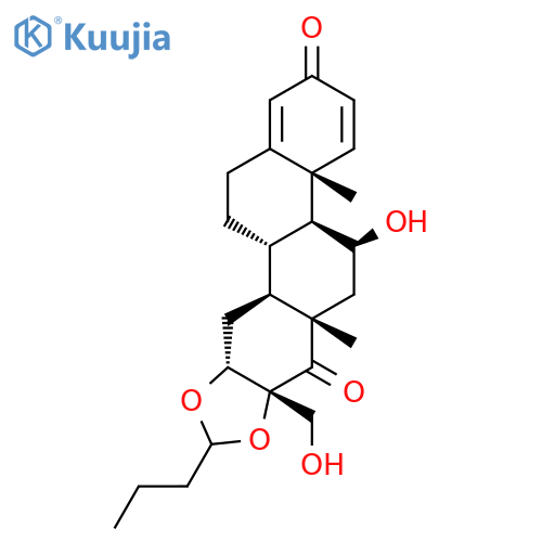 16a,17-(1RS)-Butylidenebis(oxy)-11b-hydroxy-17-(hydroxymethyl)-D-homoandrosta-1,4-diene-3,17a-dione (Mixture of Diastereomers) structure