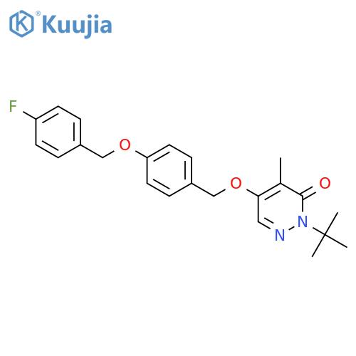 3(2H)-Pyridazinone, 2-(1,1-dimethylethyl)-5-[[4-[(4-fluorophenyl)methoxy]phenyl]methoxy]-4- methyl- structure