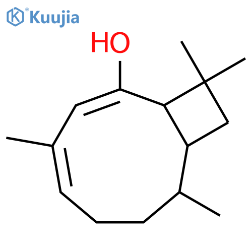 (2Z,4Z)-4,8,11,11-tetramethylbicyclo[7.2.0]undeca-2,4-dien-2-ol structure