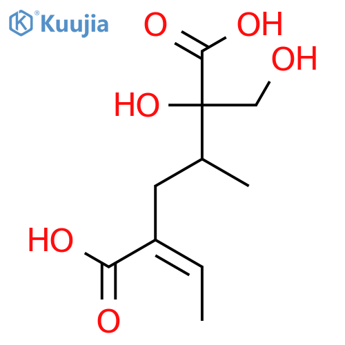 5-ethylidene-2-hydroxy-2-hydroxymethyl-3-methylhexane-dioic acid structure