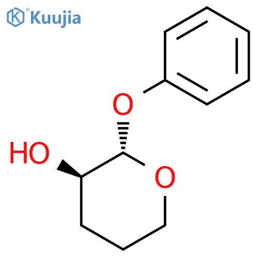2H-Pyran-3-ol, tetrahydro-2-phenoxy-, (2S-trans)- structure