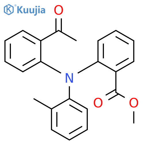 Benzoic acid, 2-[(2-acetylphenyl)(2-methylphenyl)amino]-, methyl ester structure