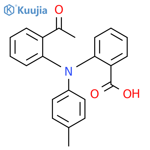 Benzoic acid, 2-[(2-acetylphenyl)(4-methylphenyl)amino]- structure