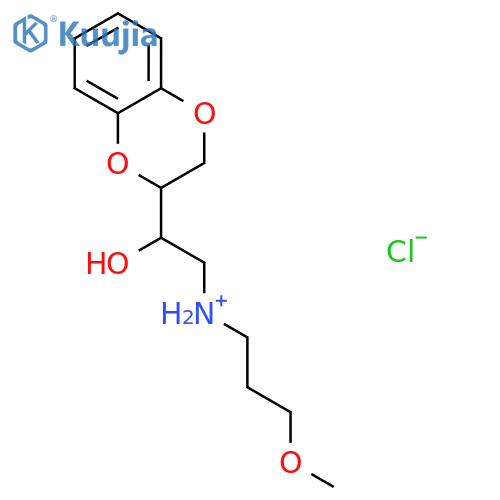 1,4-Benzodioxin-2-methanol,2,3-dihydro-a-[[(3-methoxypropyl)amino]methyl]-,hydrochloride (1:1) structure