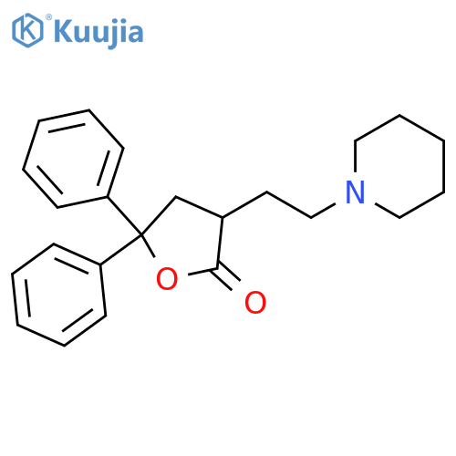 2(3H)-Furanone, dihydro-5,5-diphenyl-3-[2-(1-piperidinyl)ethyl]- structure