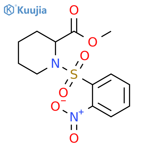 1-(2-Nitro-benzenesulfonyl)-piperidine-2-carboxylic acid methyl ester structure