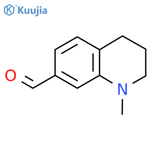 1-methyl-1,2,3,4-tetrahydroquinoline-7-carbaldehyde structure