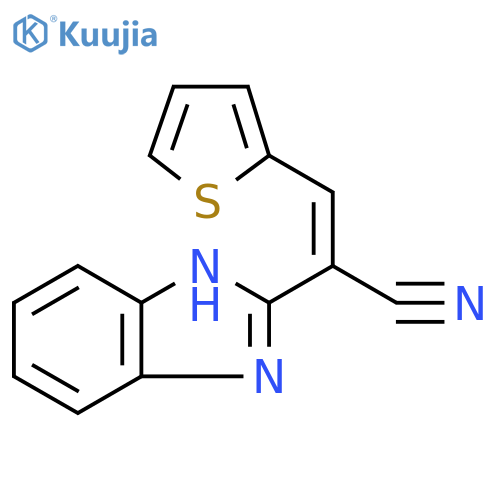 2-(1H-1,3-benzodiazol-2-yl)-3-(thiophen-2-yl)prop-2-enenitrile structure