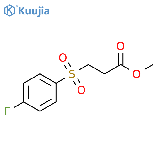 Propanoic acid, 3-[(4-fluorophenyl)sulfonyl]-, methyl ester structure