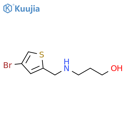 3-{(4-bromothiophen-2-yl)methylamino}propan-1-ol structure