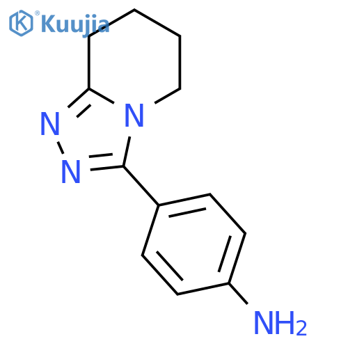 4-(5,6,7,8-Tetrahydro1,2,4triazolo4,3-apyridin-3-yl)phenylamine structure