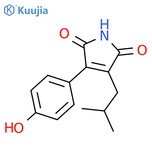 3-(4-hydroxyphenyl)-4-isobutyl-1H-pyrrole-2,5-dione structure