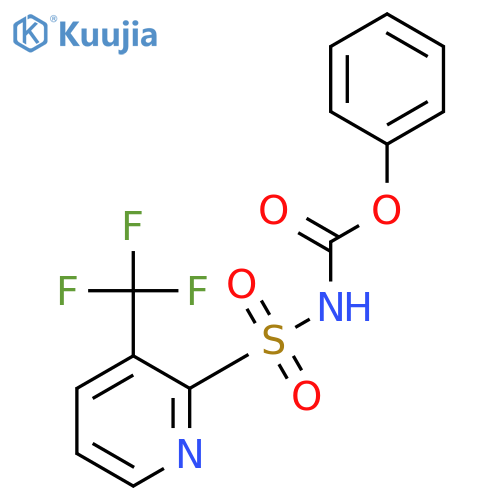 Carbamic acid, [[3-(trifluoromethyl)-2-pyridinyl]sulfonyl]-, phenyl ester structure