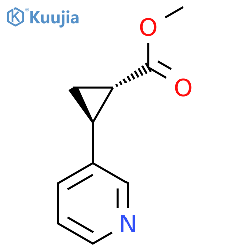 (1S,2S)-Methyl 2-(pyridin-3-yl)cyclopropanecarboxylate structure
