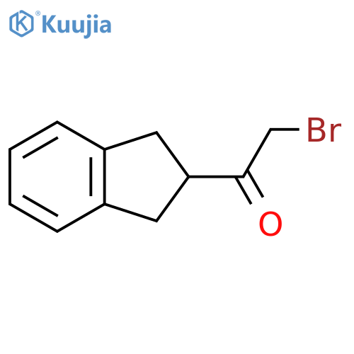 2-bromo-1-(2,3-dihydro-1H-inden-2-yl)ethan-1-one structure