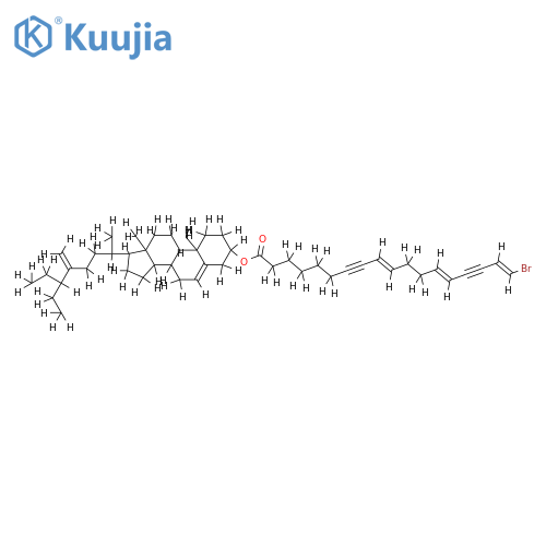 18-bromooctadeca-9E,13E,17E-triene-7,15-diynoic acid xestosterol ester structure