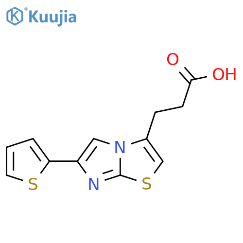 3-[6-(2-Thienyl)imidazo[2,1-b][1,3]thiazol-3-yl]propanoic acid structure