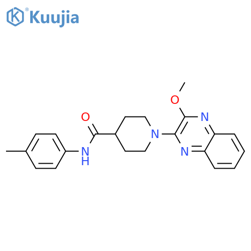 1-(3-methoxyquinoxalin-2-yl)-N-(4-methylphenyl)piperidine-4-carboxamide structure