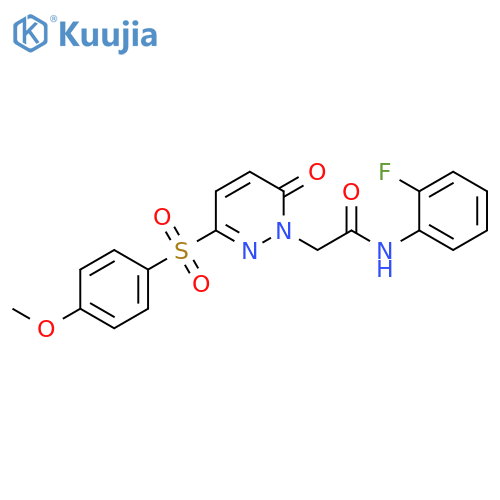 N-(2-fluorophenyl)-2-[3-(4-methoxybenzenesulfonyl)-6-oxo-1,6-dihydropyridazin-1-yl]acetamide structure