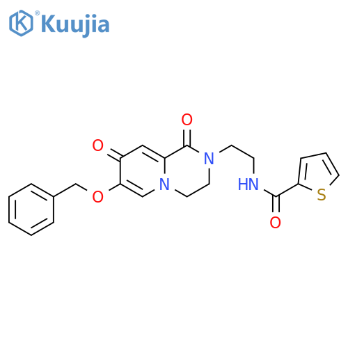 N-{2-[7-(benzyloxy)-1,8-dioxo-1H,2H,3H,4H,8H-pyrido[1,2-a]pyrazin-2-yl]ethyl}thiophene-2-carboxamide structure