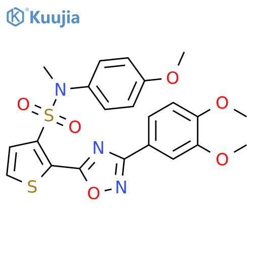 2-[3-(3,4-dimethoxyphenyl)-1,2,4-oxadiazol-5-yl]-N-(4-methoxyphenyl)-N-methylthiophene-3-sulfonamide structure