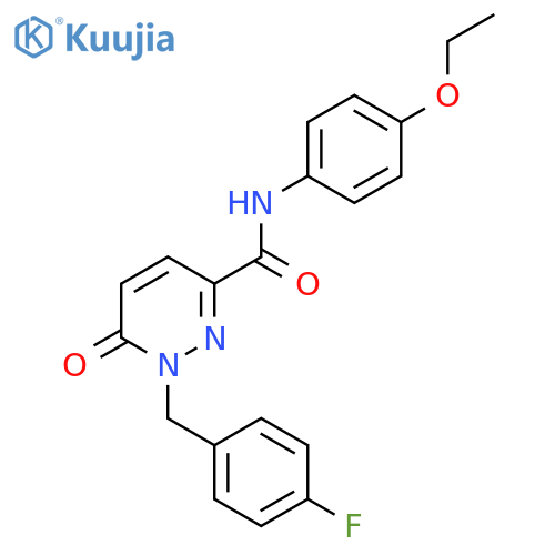 N-(4-ethoxyphenyl)-1-[(4-fluorophenyl)methyl]-6-oxo-1,6-dihydropyridazine-3-carboxamide structure
