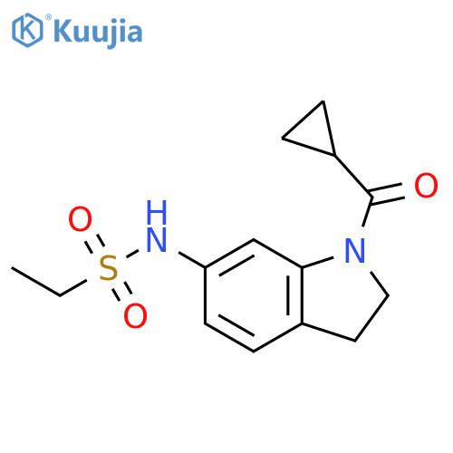 N-(1-cyclopropanecarbonyl-2,3-dihydro-1H-indol-6-yl)ethane-1-sulfonamide structure