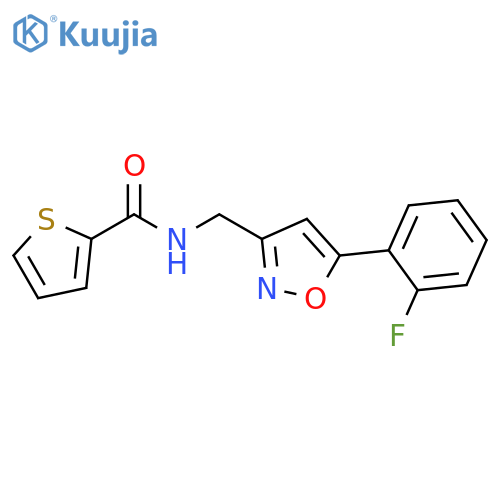 N-{[5-(2-fluorophenyl)-1,2-oxazol-3-yl]methyl}thiophene-2-carboxamide structure